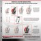 Service Caster 8 Inch Heavy Duty Red Poly on Cast Iron Caster with Brake and Swivel Lock SCC SCC-KP92S830-PUR-RS-SLB-BSL - alternate 6